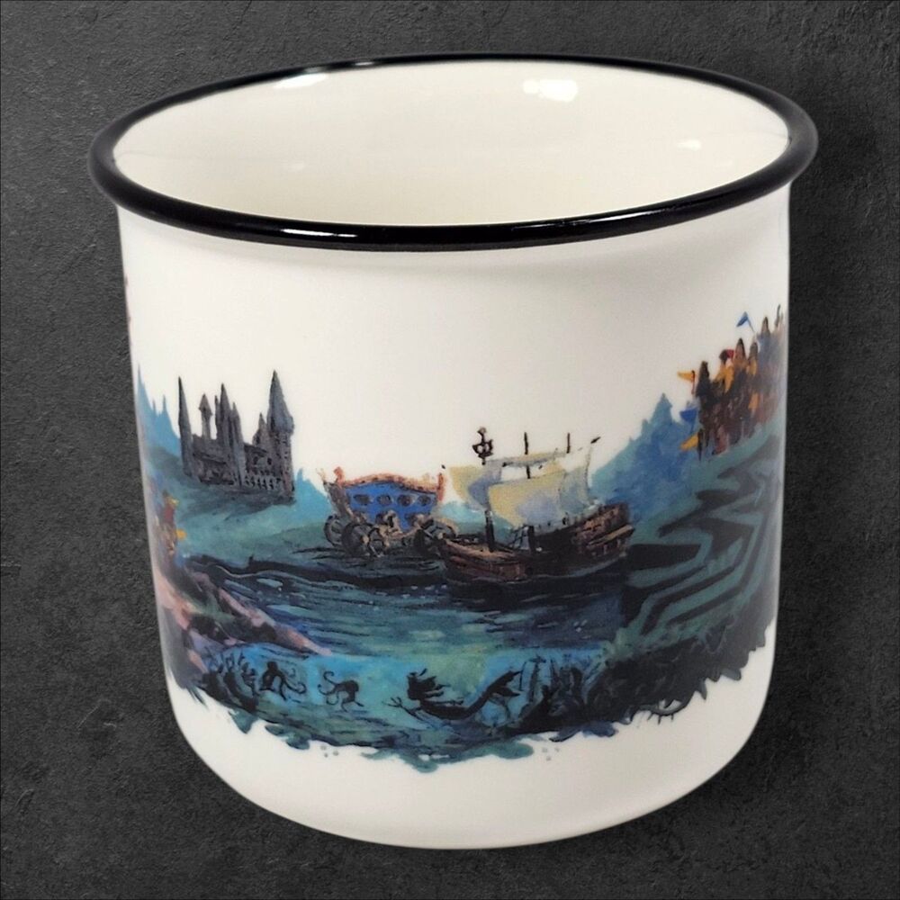 OwlCrate Exclusive Harry Potter Mug Cara Kozik Goblet of Fire Campfire Mug 12oz - Picture 3 of 8